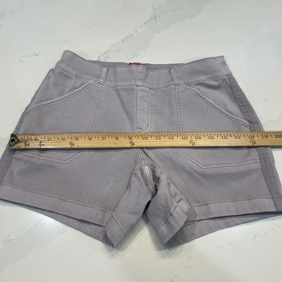 SPANX STRETCH 4” TWILL SHORTS Mauve Blush pull on slimming casual chino S - Picture 10 of 12